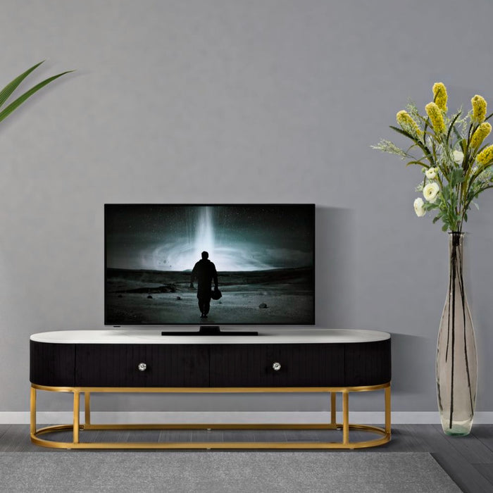 Comoda tv Montpellier negru 150x42x45cm