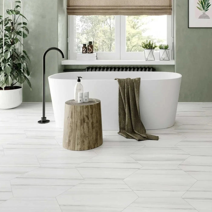 Gresie faianta hexagonala dolomite  56 x 48,5 cm made in spania