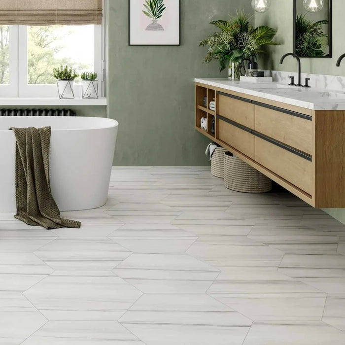 Gresie faianta hexagonala dolomite  56 x 48,5 cm made in spania