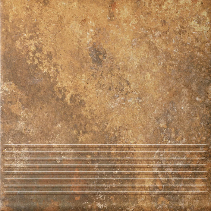 Gresie klinker treapta arteon ochra/ rosso 30X30  paradyz