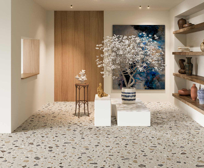 Gresie Faianță Pebble Ivory Natural România 60x60cm - Plăci Premium Casa Ta Spania