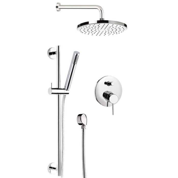 Baterie Duș Încastrată SWING SG614Z8420 - Set Complet cu Para Ø20cm - Crom Lucios - Made in Italy