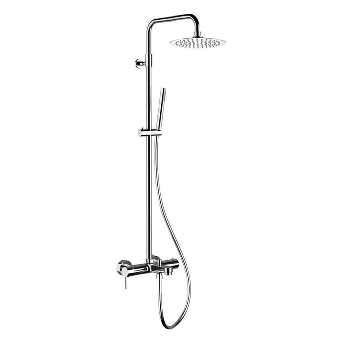 Coloană Duș cu Baterie Cadă SWING - Design Italian Crom Negru Mat - 3 Funcții