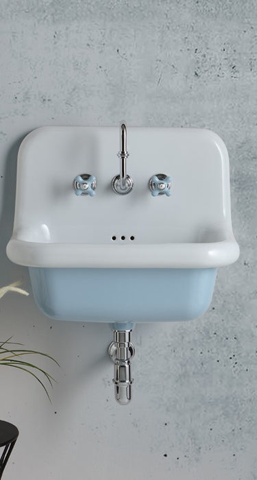 True Lavoar suspendat alb/ blu Italia 42x42x46,5cm