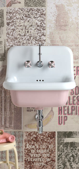 True Lavoar suspendat alb/ roz Italia 42x42x46,5cm