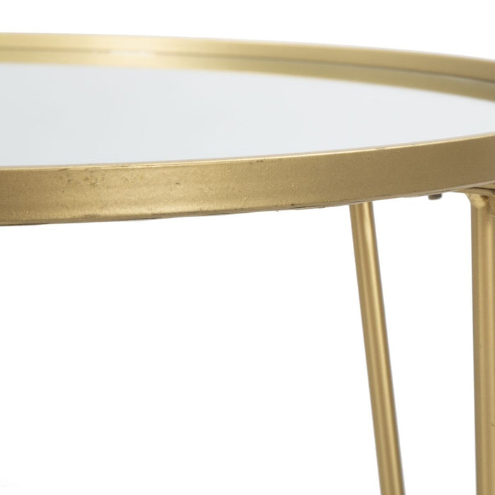 Masa cafea Glam Gold/Oglinda Cm Ø 50X58,5