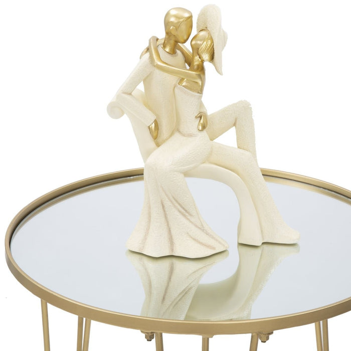 Masa cafea Glam Gold/Oglinda Cm Ø 50X58,5