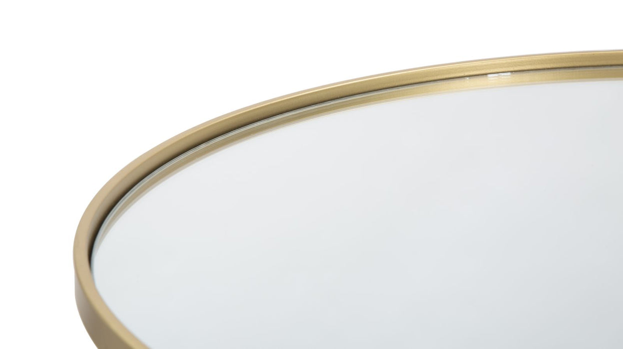 Masă Cafea Glam Gold cu Blat Oglindă Ø 40x49cm | Design Auriu Strălucitor | Living Modern