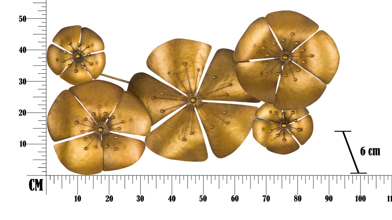 Decor De Perete Flore Goldy -A- Cm 94X6X50