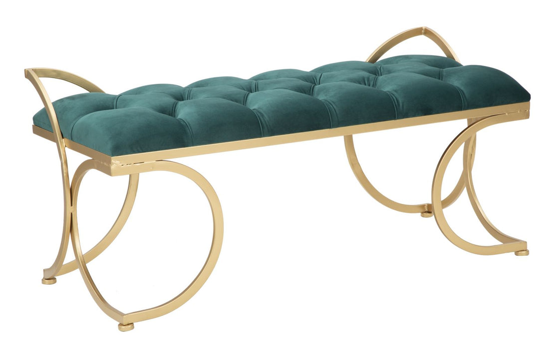 Bancheta glam luxy verde 105X37,5X51,5cm