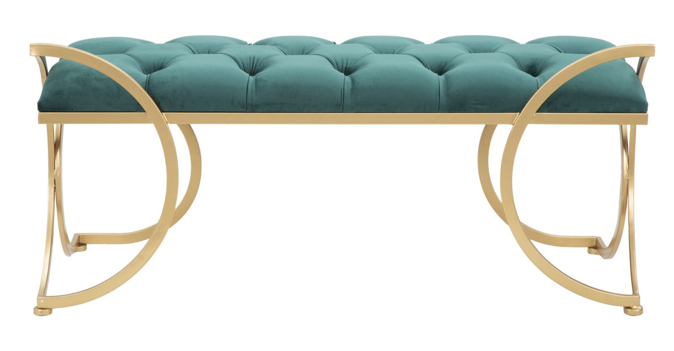 Bancheta glam luxy verde 105X37,5X51,5cm