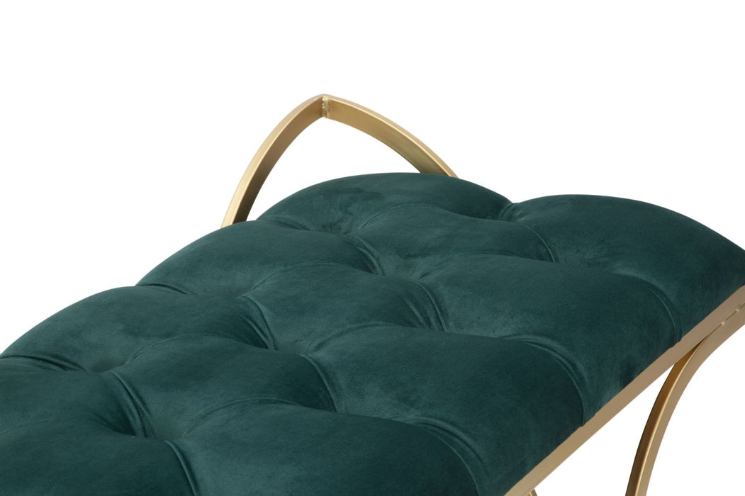 Bancheta glam luxy verde 105X37,5X51,5cm