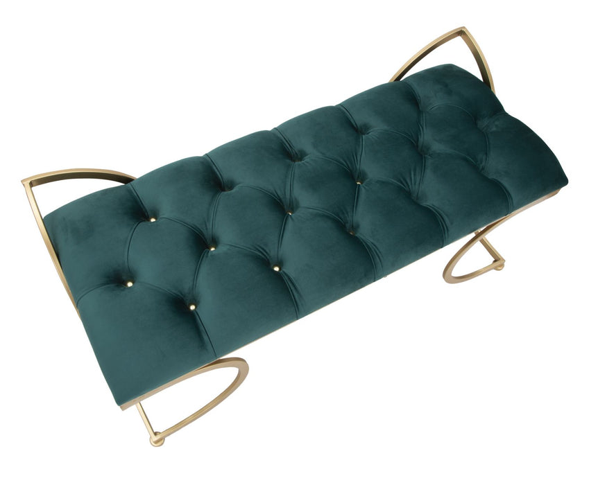 Bancheta glam luxy verde 105X37,5X51,5cm