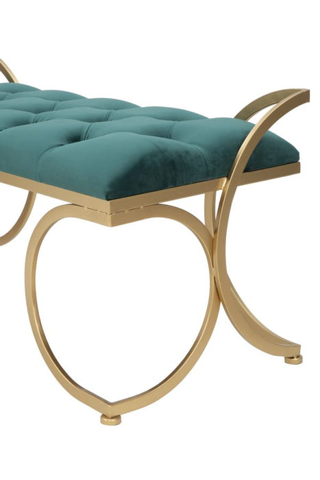 Bancheta glam luxy verde 105X37,5X51,5cm