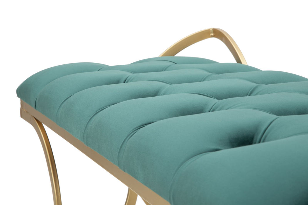 Bancheta glam luxy verde 105X37,5X51,5cm