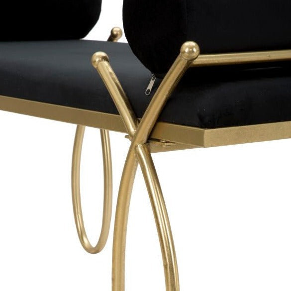 Banca RIBBON Negra Cm 112,5X49X53