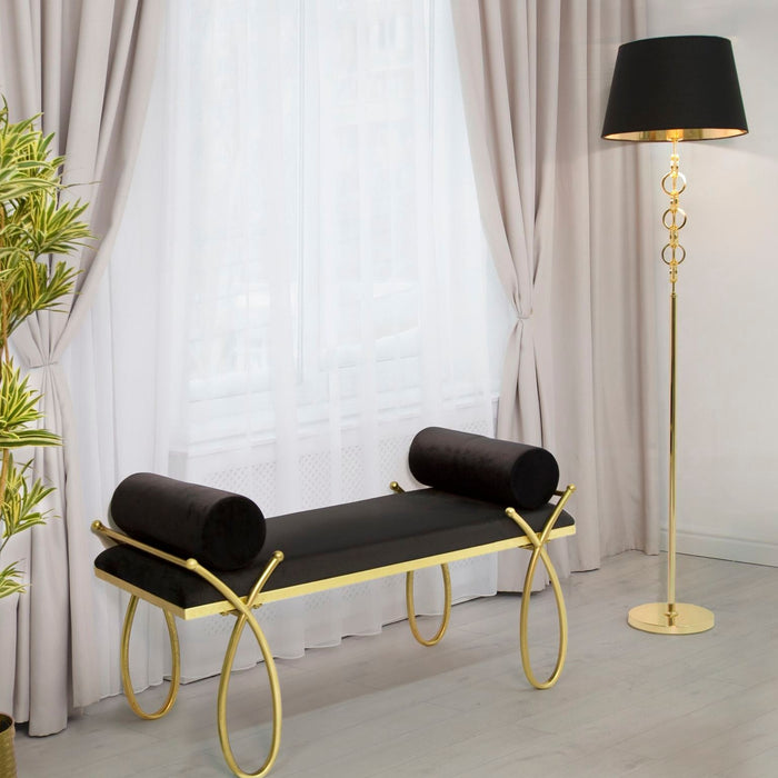Banca RIBBON Negra Cm 112,5X49X53