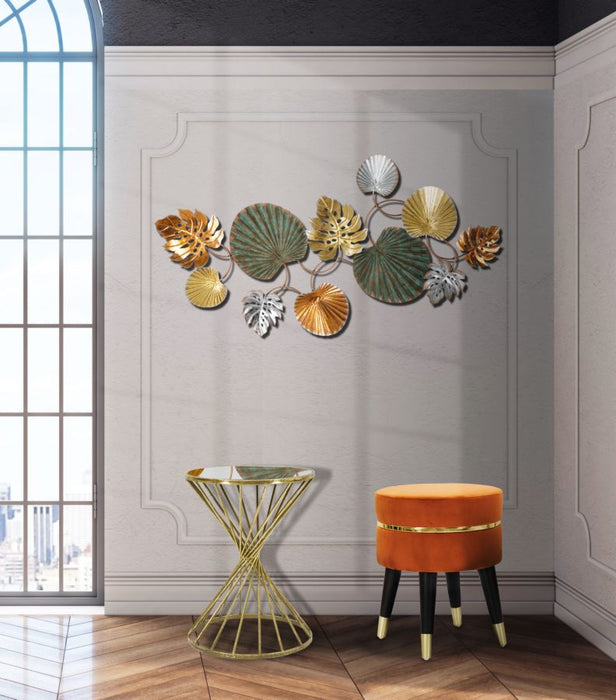 Măsuță Mică Hypnos Aurie Ø 42x50cm | Design Glam Luxos | Sticlă și Metal Premium