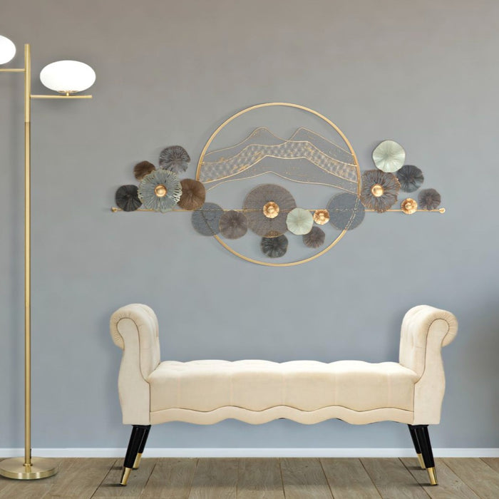 Banca Paris Crema/Aur Cm 120X40X60