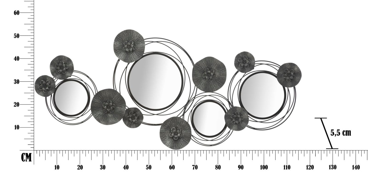 Panou Fier Cu Oglinza Rotund Inchis Cm 117X5,5X49
