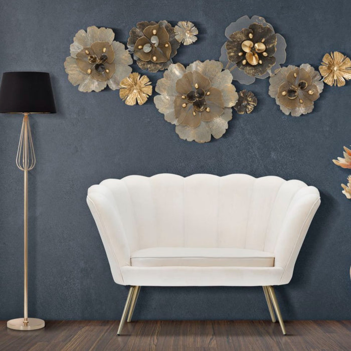 Canapea Vienna Alb România 84x130x74cm - Mobilier Glam Casa Ta 2 Locuri