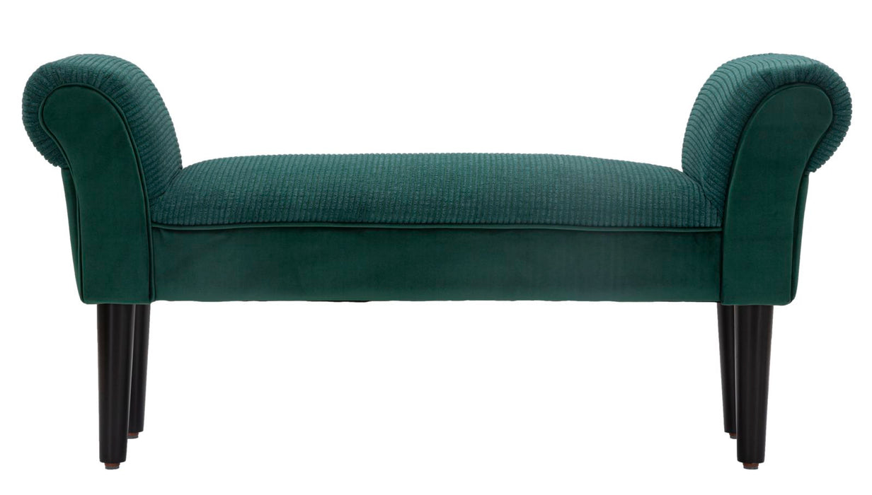 Bancheta velvet verde 102X31X51 cm