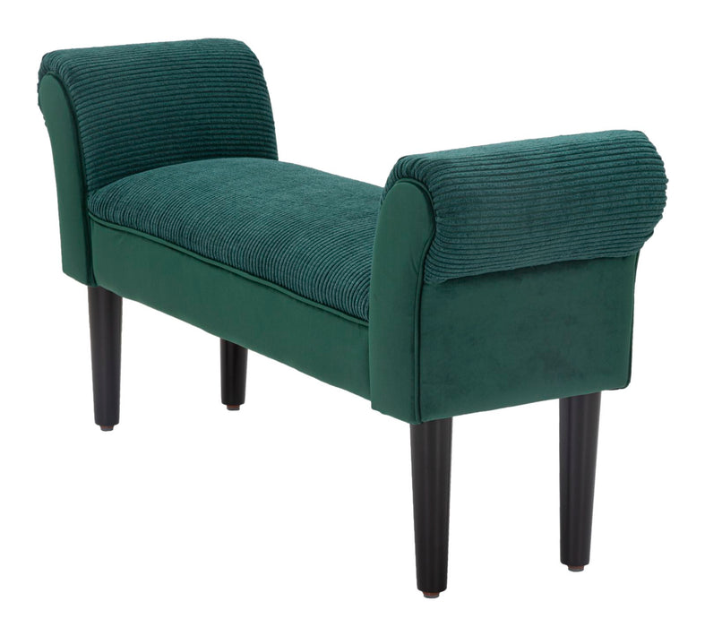 Bancheta velvet verde 102X31X51 cm