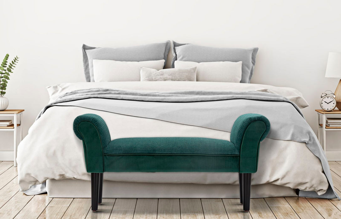 Bancheta velvet verde 102X31X51 cm