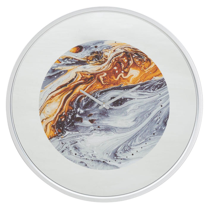 Ceas De Perete Oglinda Gri Cm Ø 60X5