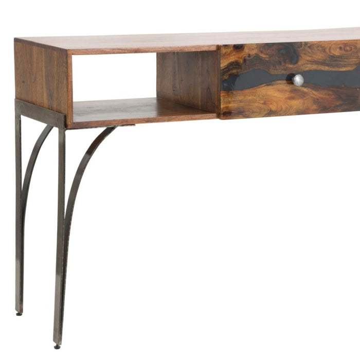 Consolă Mustang din Lemn Masiv de Salcâm 130x40x80 cm - Stil Industrial