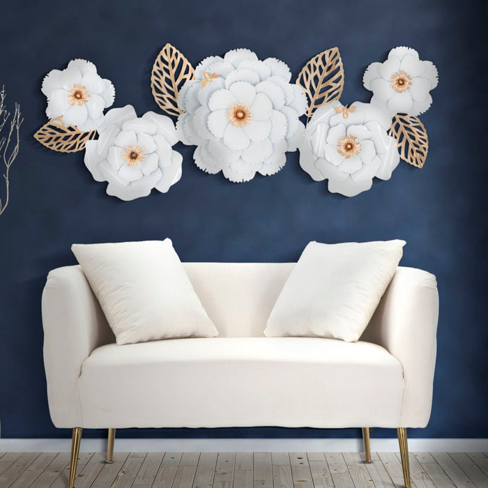 Panou De Perete Fier Decor Alb 158X9X60