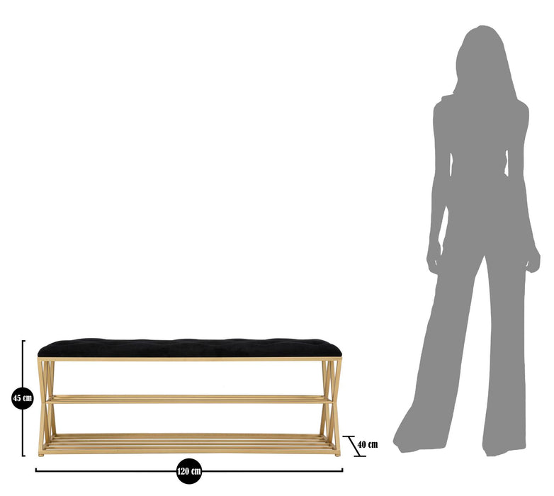 Banca Cu Raft Pantaloi Cm 120X40X45