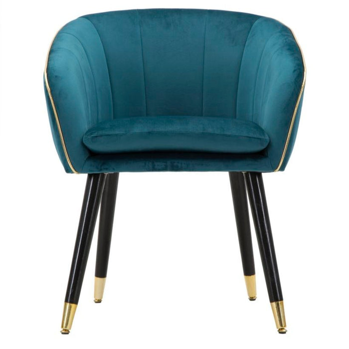 Fotoliu Paris Teal/Aur Cm 62X58X78