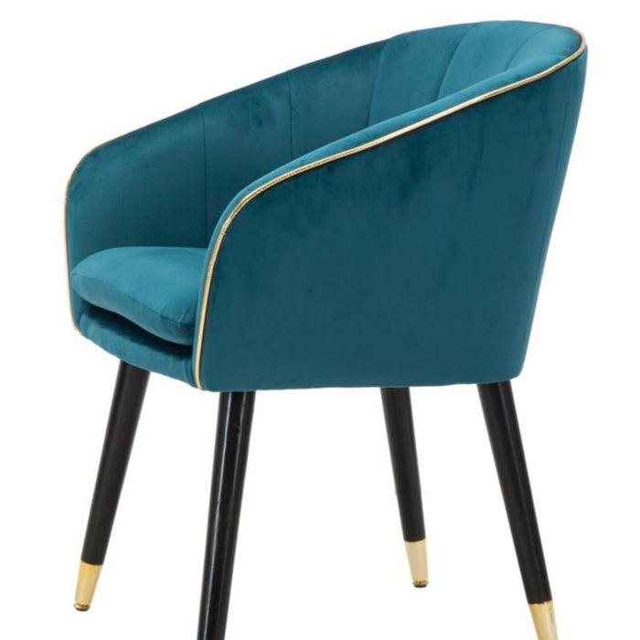 Fotoliu Paris Teal/Aur Cm 62X58X78