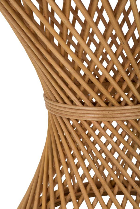 Măsuță Rotundă din Ratan Ø 48x56cm | Design Boho Chic Natural | Împletitură Artizanală
