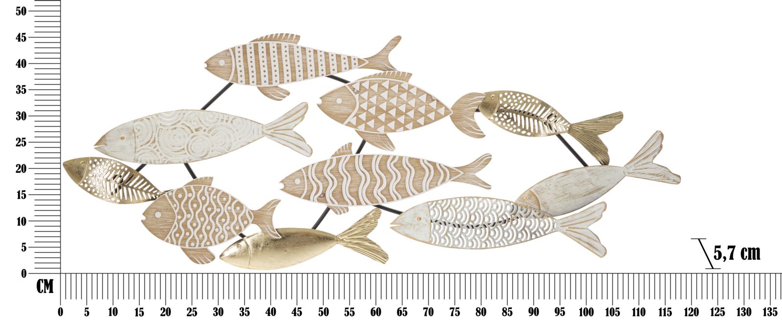 Panou De Perete Fishy Cm 118X5,7X46,4
