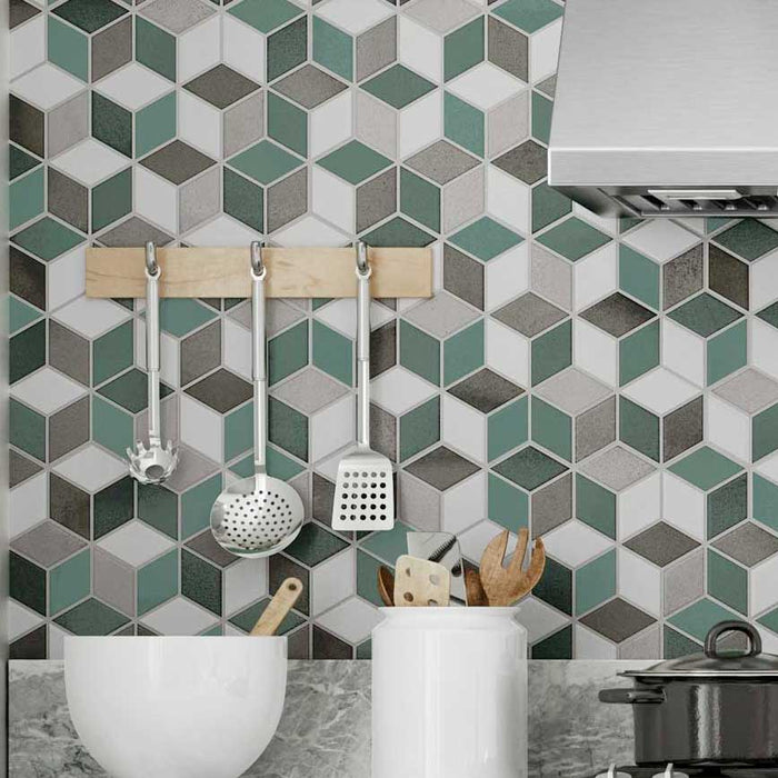 GRESIE / FAIANTA RHOMBUS EMERALD 26.5X51CM