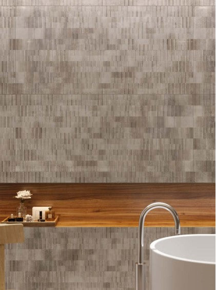 Gresie glitch gravel mix warm nat 60x119.5cm made in italia