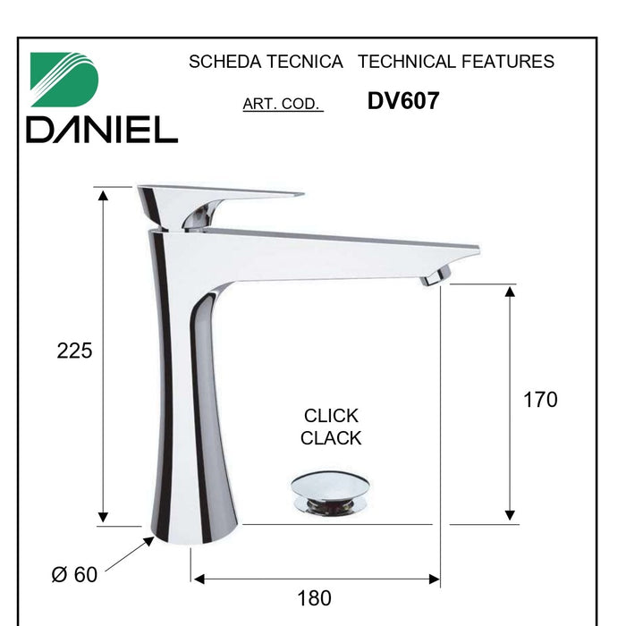 Baterie pentru lavoar diva made in italy dv607