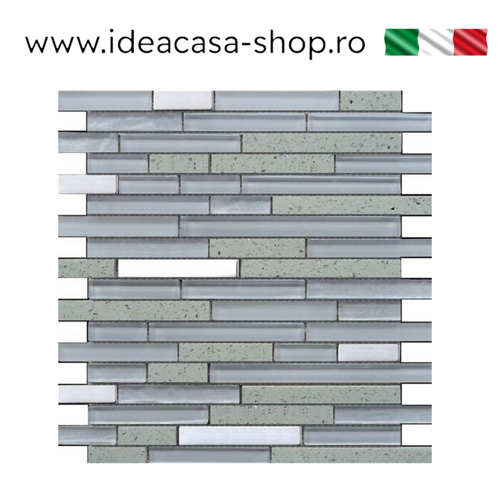 MOZAIC QUARTZ WHITE 27.5X30CM