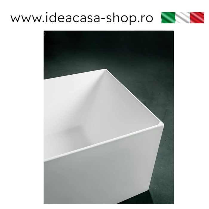 Cadă de Baie ILIA Acril Albă 170x75x60cm - Design Modern Treesse Italy