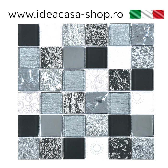 MOZAIC ELEMENTE BLACK 30X30CM