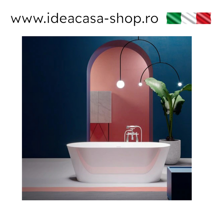 Cadă de Baie Freestanding INKA Acril Alb 150x75x60cm - Treesse Italy