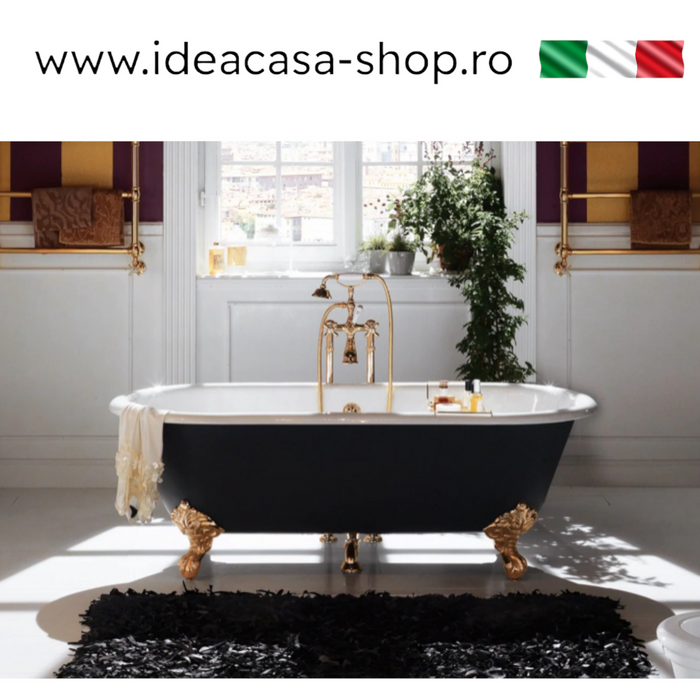 Cadă de Baie din Fontă Clasică Dual 170x80x72cm - Gaia Mobili Italia