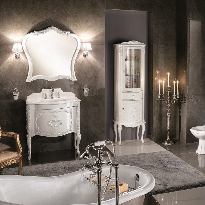 Set Mobilier Baie Clasic Murano 82.5cm cu Lavoar Marmură - Gaia Mobili Italia