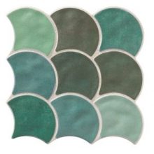 GRESIE / FAIANTA SCALE GARDEN/WHITE/MUD 30.7X30.7 CM