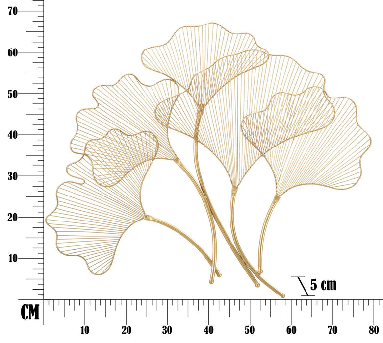 Schiță de dimensiuni pentru Glam Leaf: 79 cm lățime, 68 cm înălțime și 5 cm adâncime