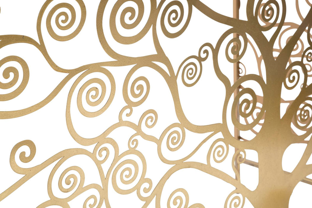Consolă Albero della Vita – Blat Marmură Albă & Structură Aurie cu Spirală | 141,5×40,5×81,5 cm