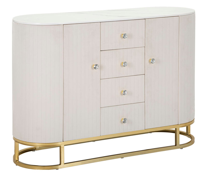 Set Mobilier Baie Glam Montpellier – Bază, Dulapuri & Oglindă | Crem | 120×40×85 cm