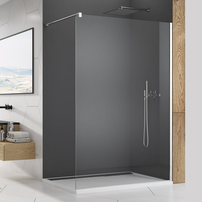 Paravan Duș Walk-In Sanswiss Easy | 100×200 cm | Sticlă 8mm | Profil Crom Lucios